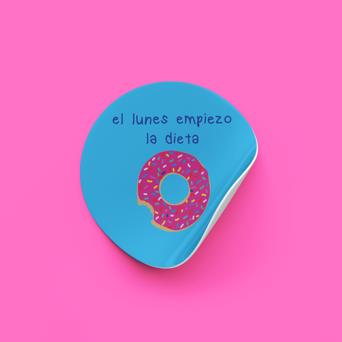 Sticker El lunes empiezo la dieta