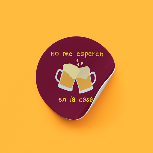 Sticker No me esperen en la casa