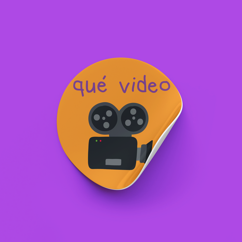 Sticker Qué video